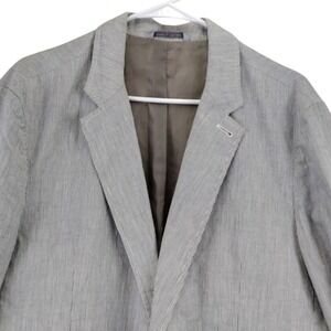 GAP Men's Striped Blazer Jacket Sport coat L/T Cotton Linen Blend